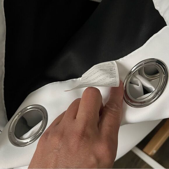 White Blackout Curtains - Picture 3 of 3